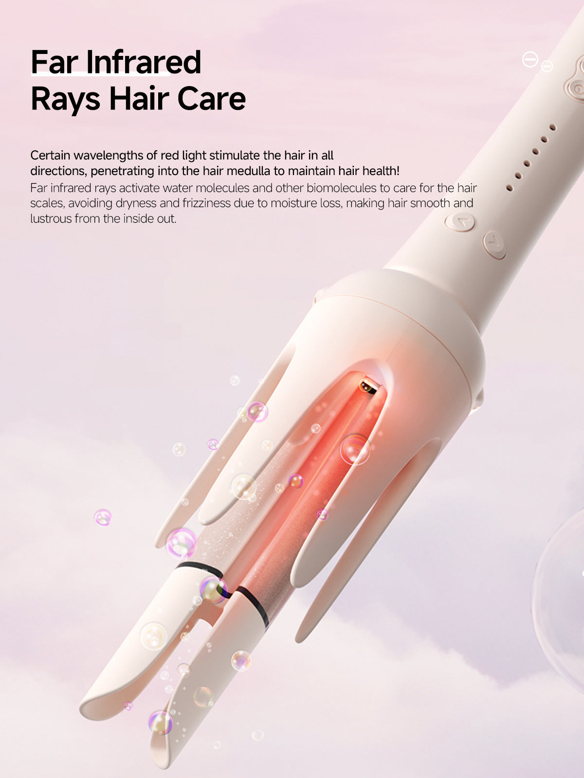 Fully Automatic Curling Iron, 32mm Straightening Comb, Removable Head, 3-in-1, Negative Ion Straightener for Large Waves